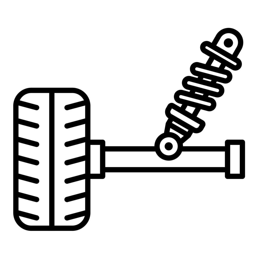 suspensie lijn icoon vector