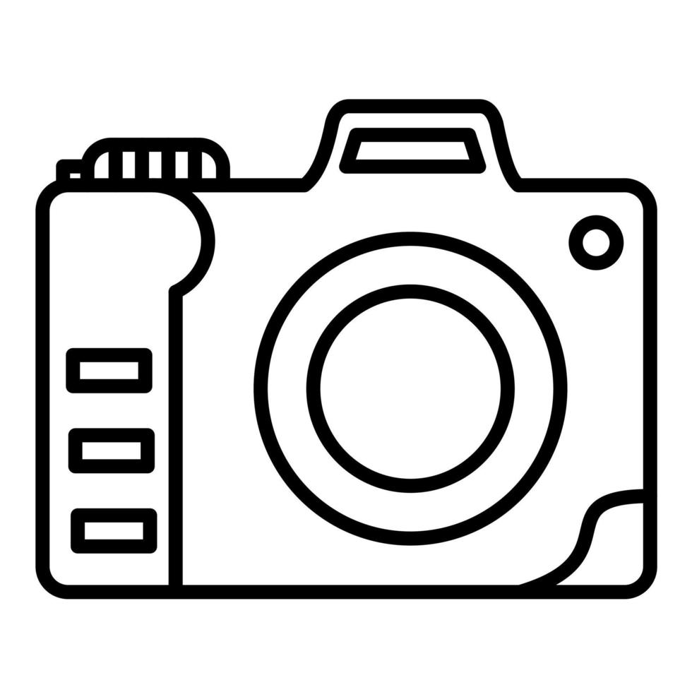 dslr camera lijn icoon vector