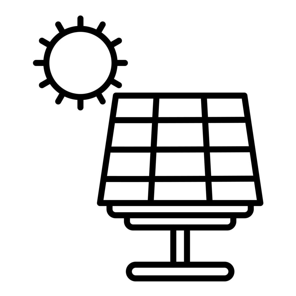 zonne-energie lijn icoon vector