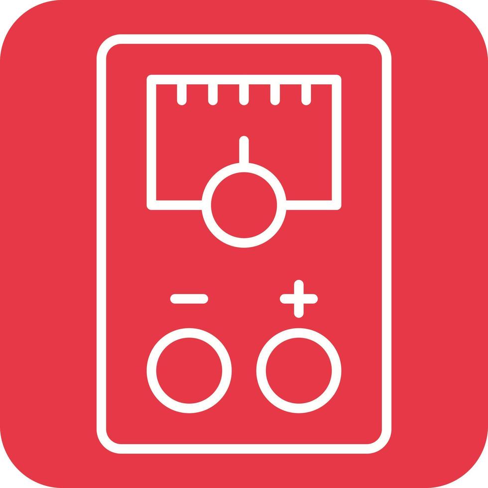 voltmeter lijn ronde hoek achtergrond pictogrammen vector