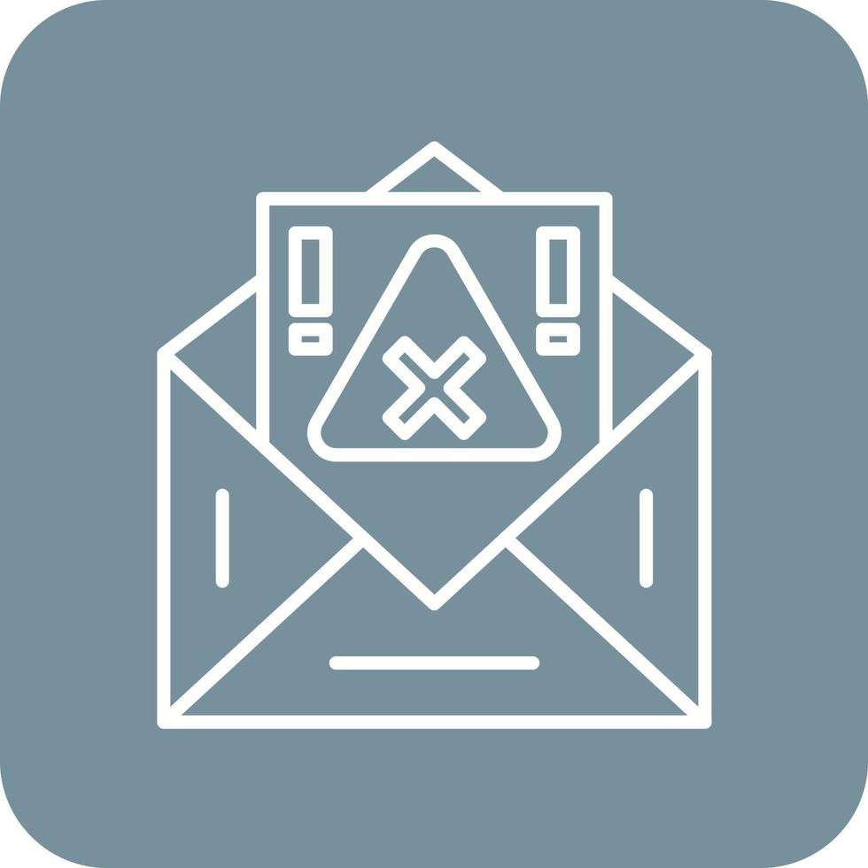 e-mail alarm lijn ronde hoek achtergrond pictogrammen vector