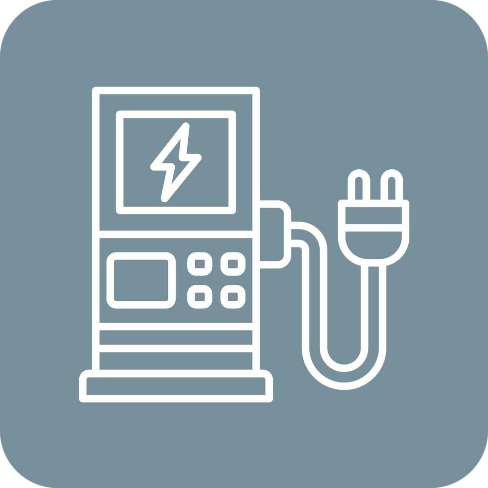 opladen station lijn ronde hoek achtergrond pictogrammen vector