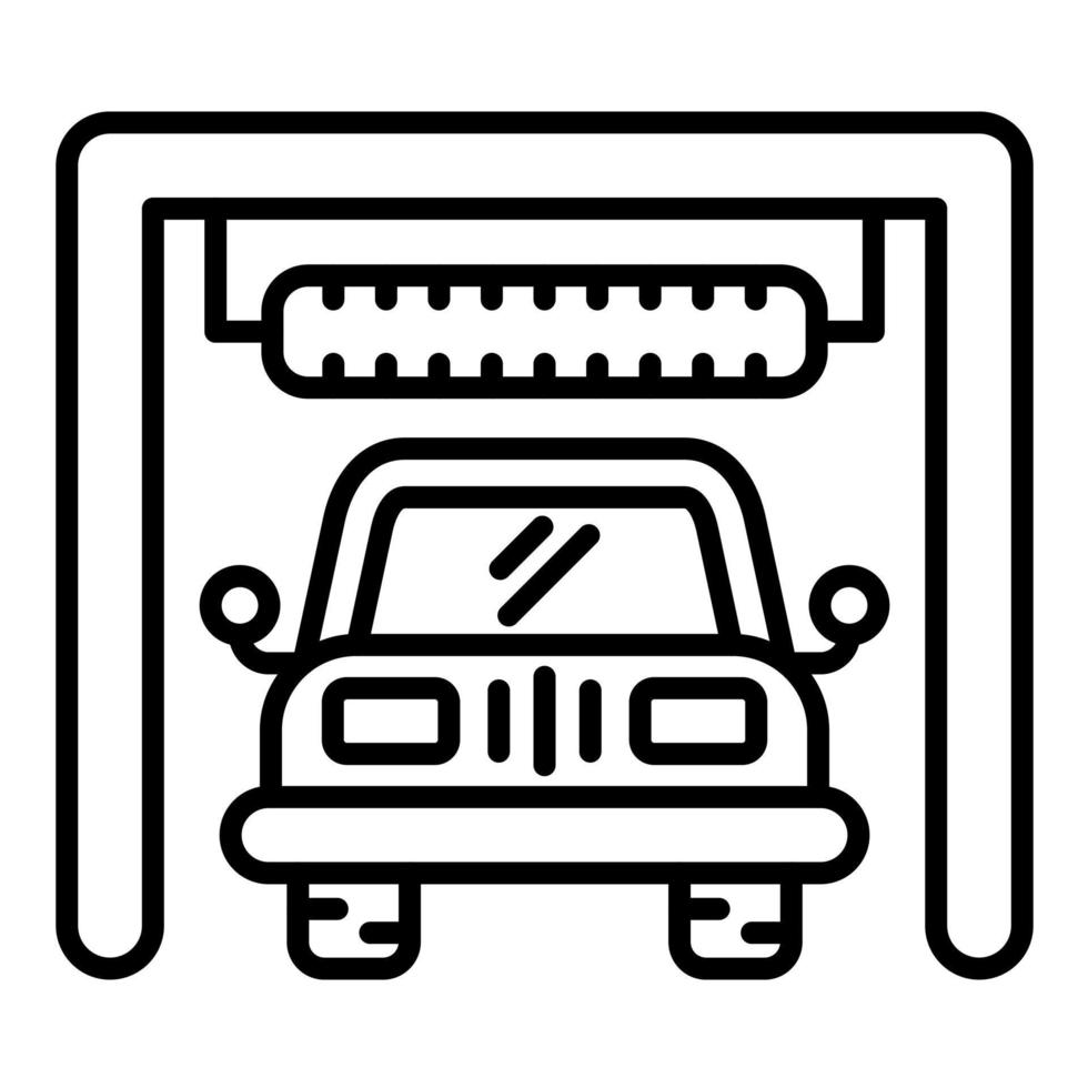 geautomatiseerd auto wassen lijn icoon vector