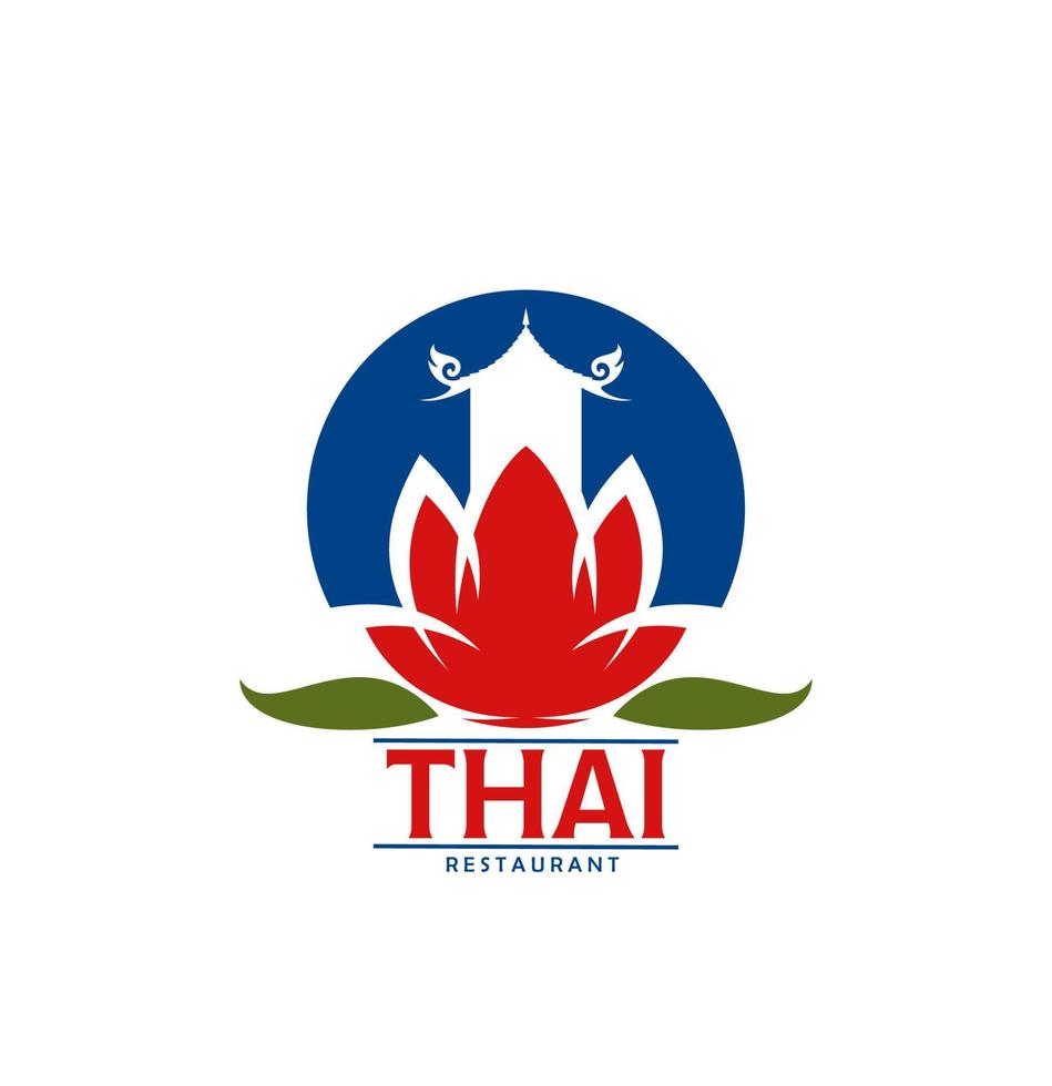 Thais keuken restaurant icoon of symbool vector