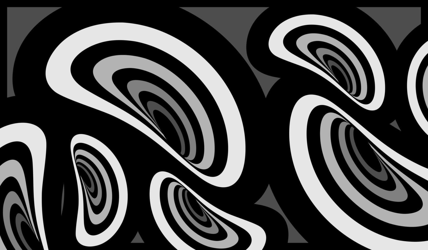 zwart wit gat cirkel golvend achtergrond. creatief, aantrekkelijk en modern illustraties. texturen naar aanvulling uw bedrijf of ontwerp behoeften vector