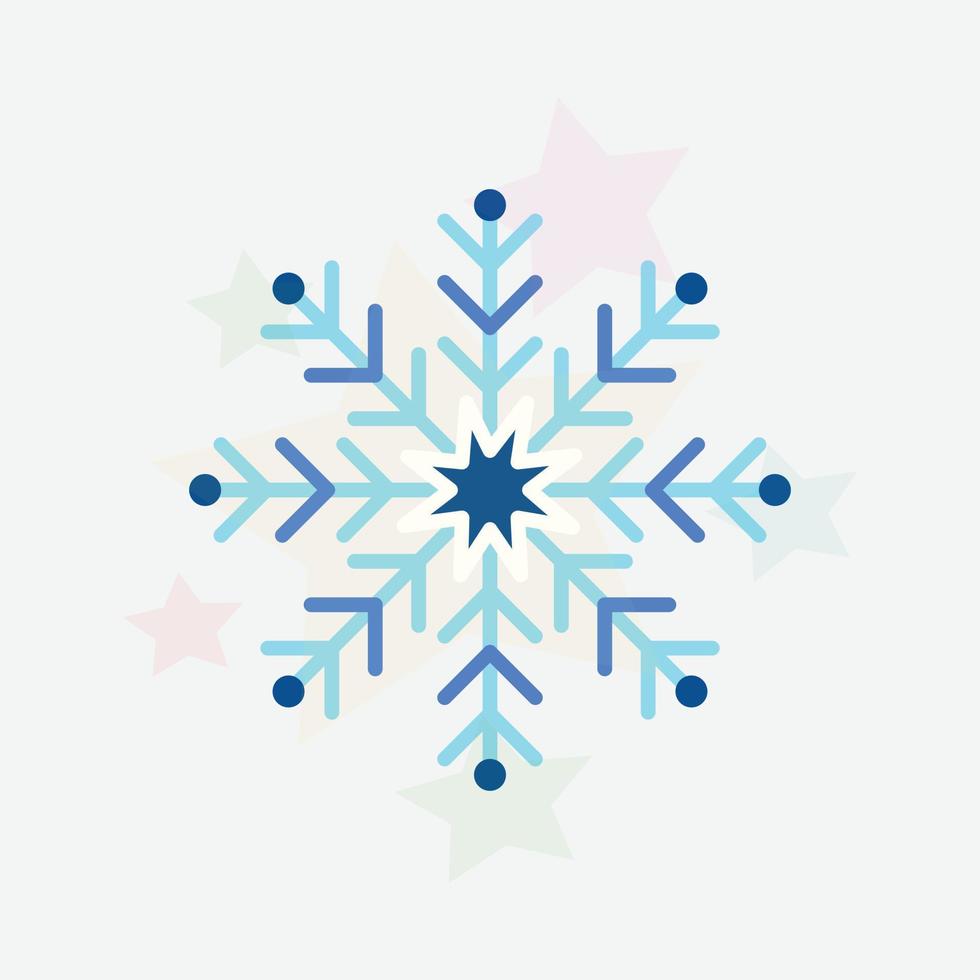 modern kleurrijk winter sneeuwvlok vector