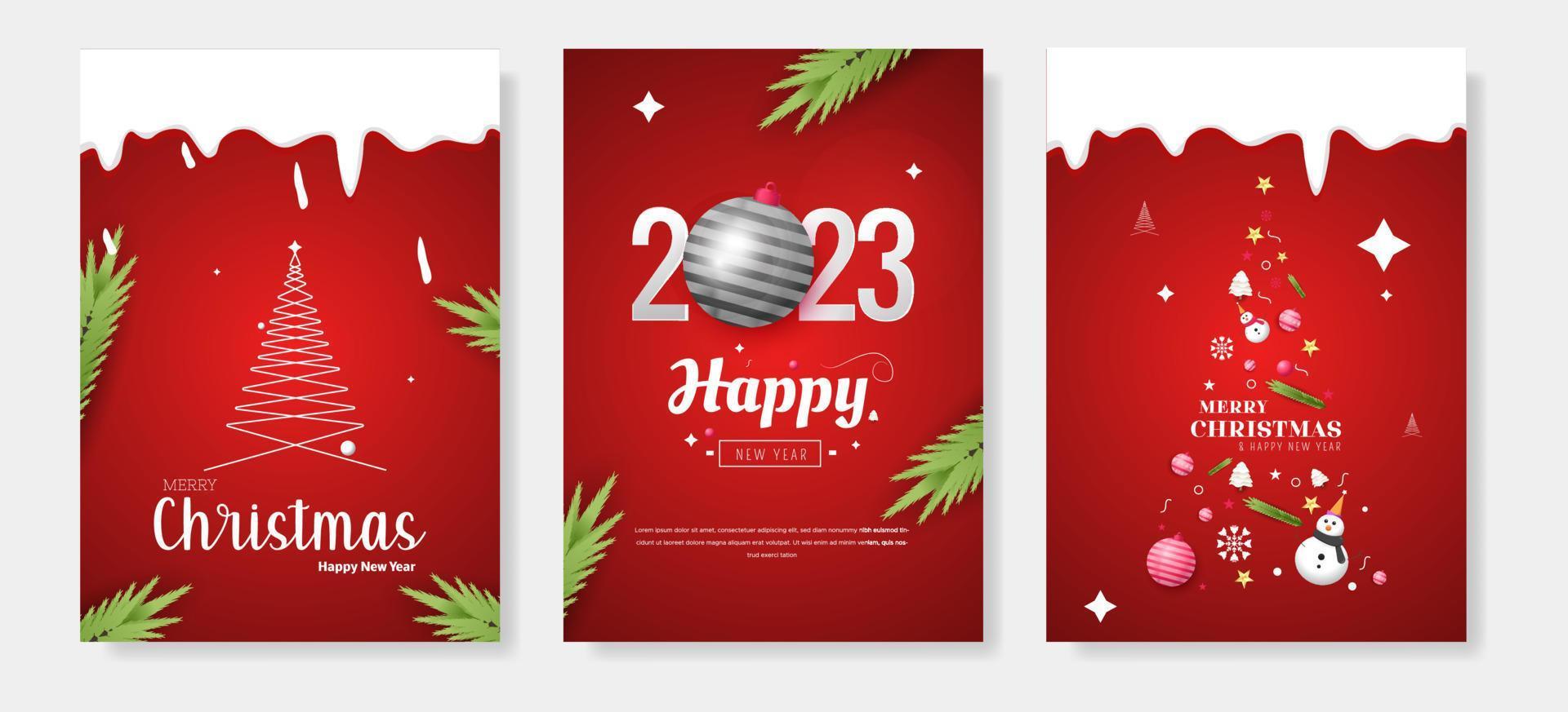 vrolijk Kerstmis tijd groet kaarten poster banier achtergrond sjabloon vector