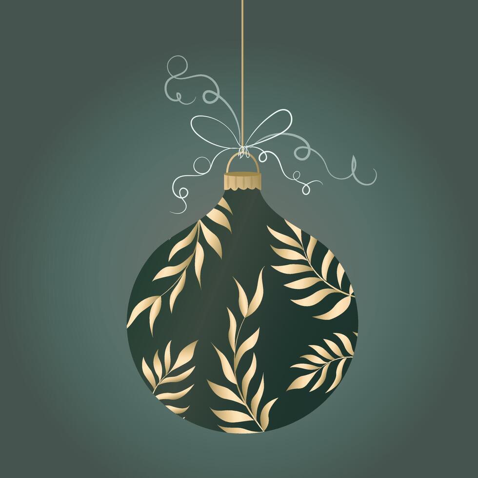 lief elegant Kerstmis bal. elegant Kerstmis kaart vector