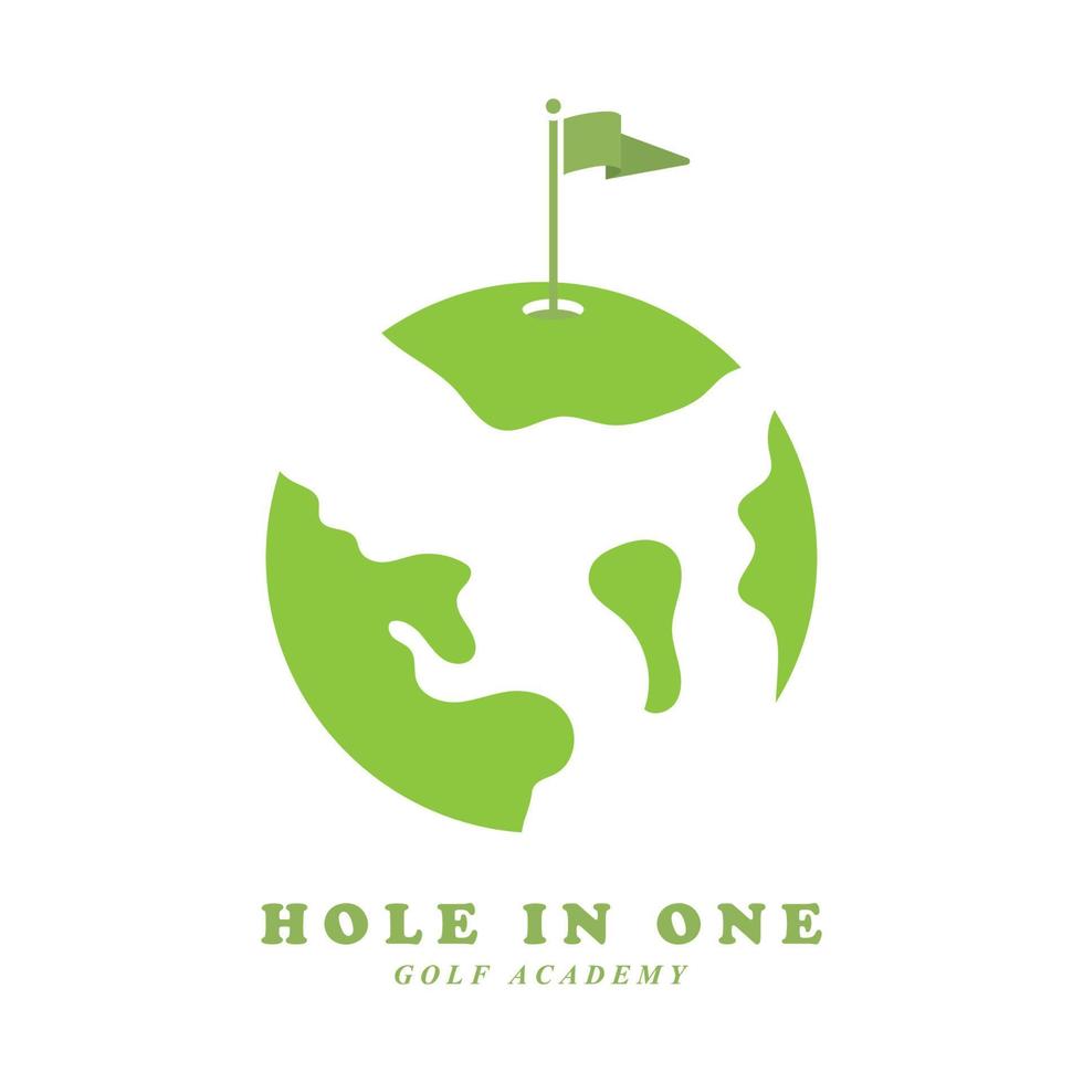 golf logo en vector met leuze sjabloon