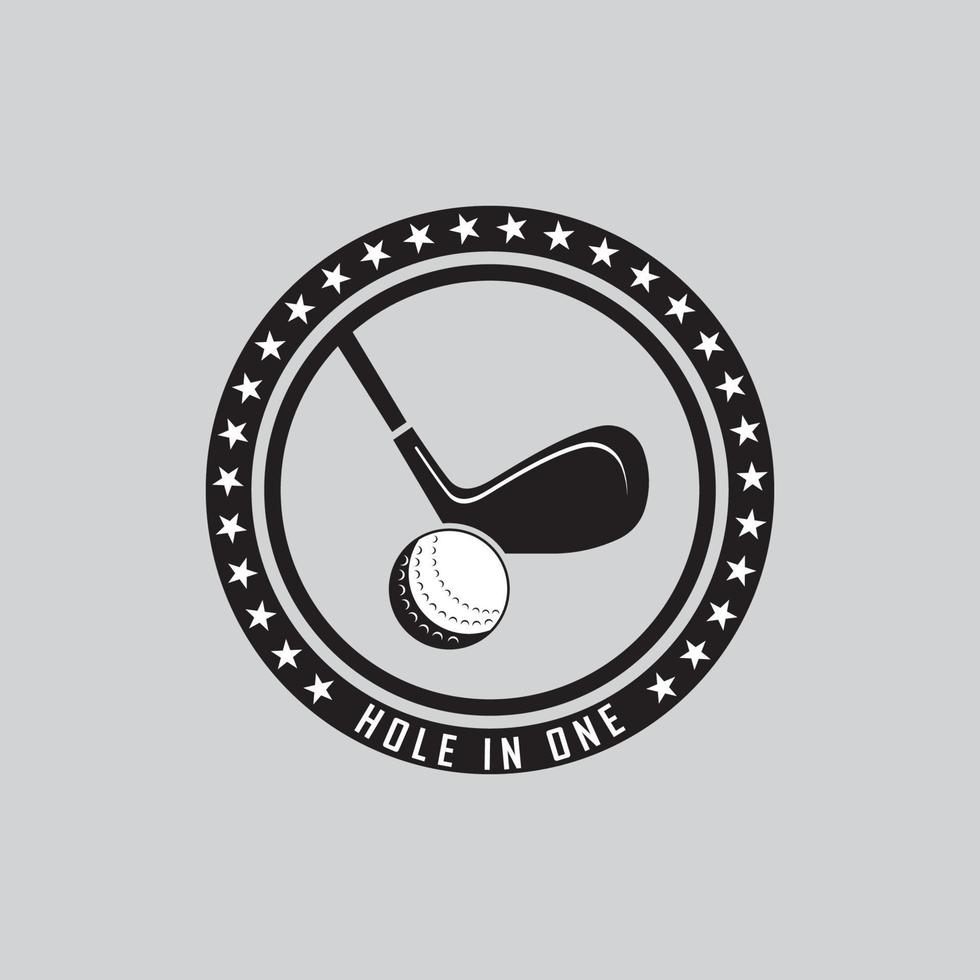 golf logo en vector met leuze sjabloon