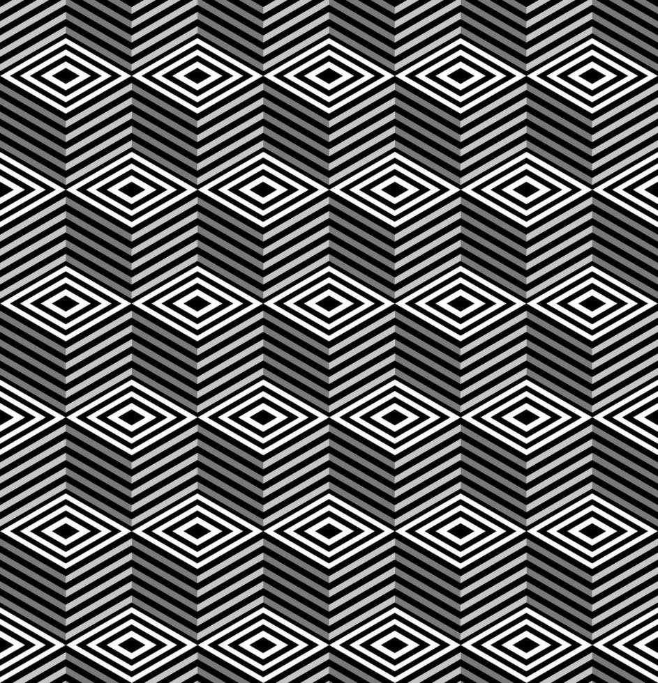 gestreept kubussen naadloos patroon vector. op kunst vector illustratie.