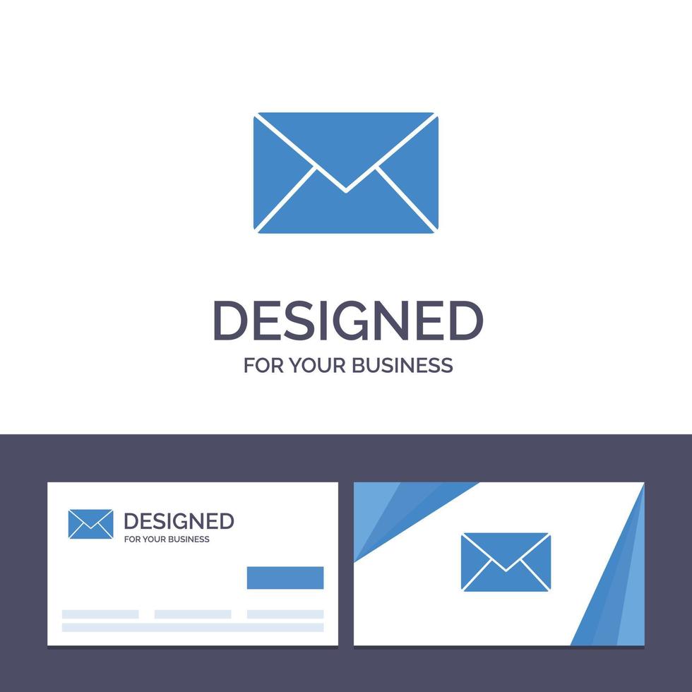 creatief bedrijf kaart en logo sjabloon e-mail mail bericht sms vector illustratie