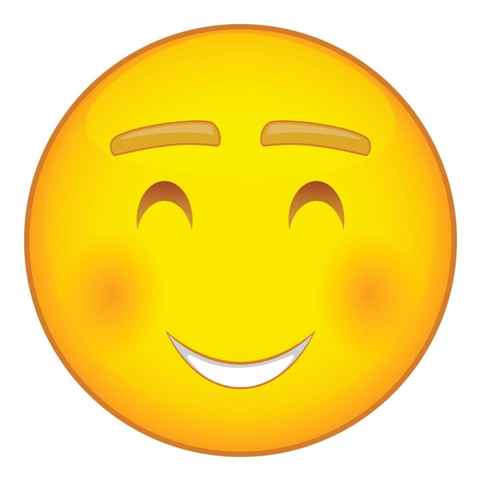 glimlachen emoticon icoon, tekenfilm stijl vector