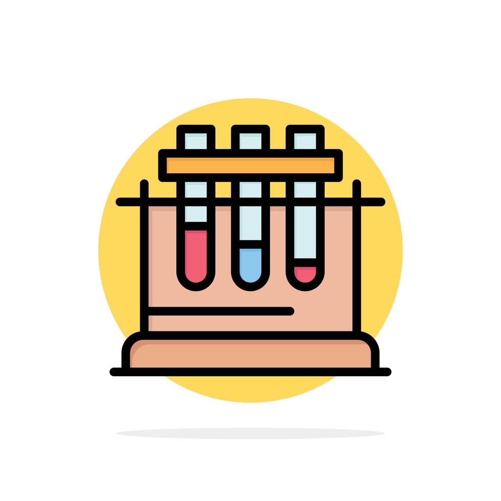 laboratorium test chemie wetenschap abstract cirkel achtergrond vlak kleur icoon vector