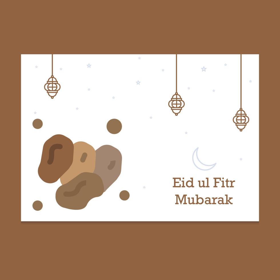 eid mubarak wenskaart illustratie vector