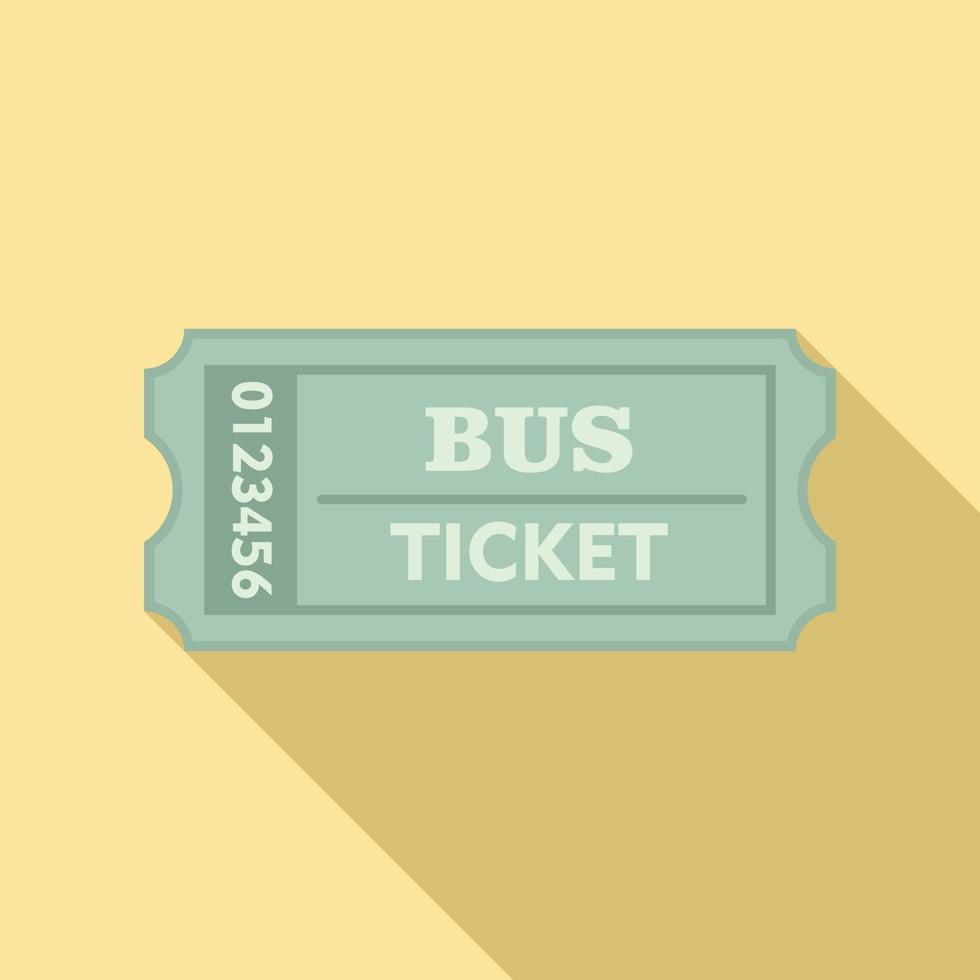 bedrijf bus ticket icoon, vlak stijl vector
