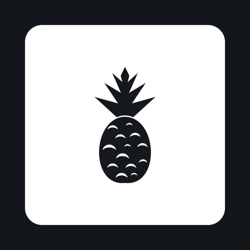 ananas icoon, gemakkelijk stijl vector