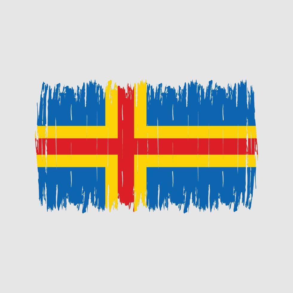 aland eilanden vlag borstel vector