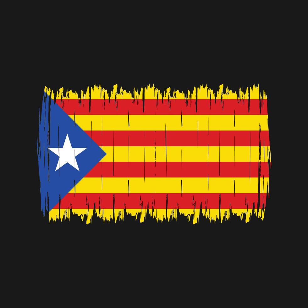 Catalonië vlag borstel vector