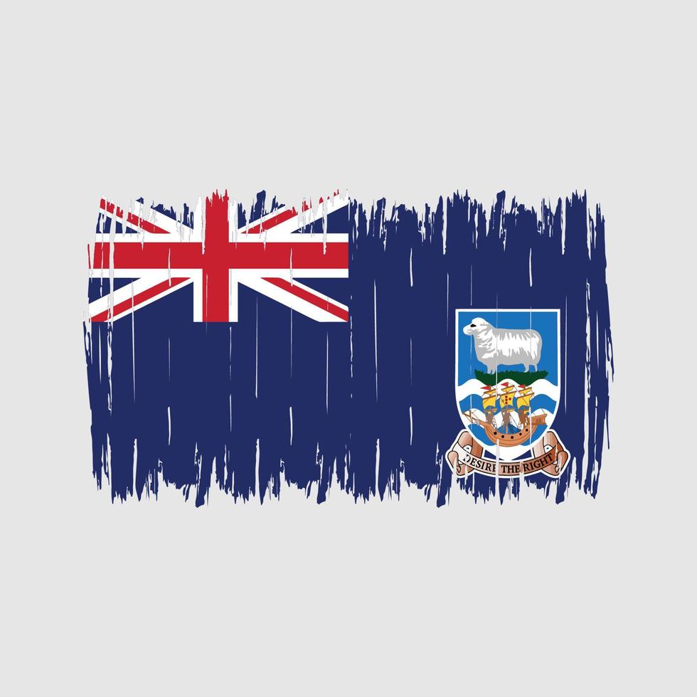Falkland eilanden vlag borstel vector