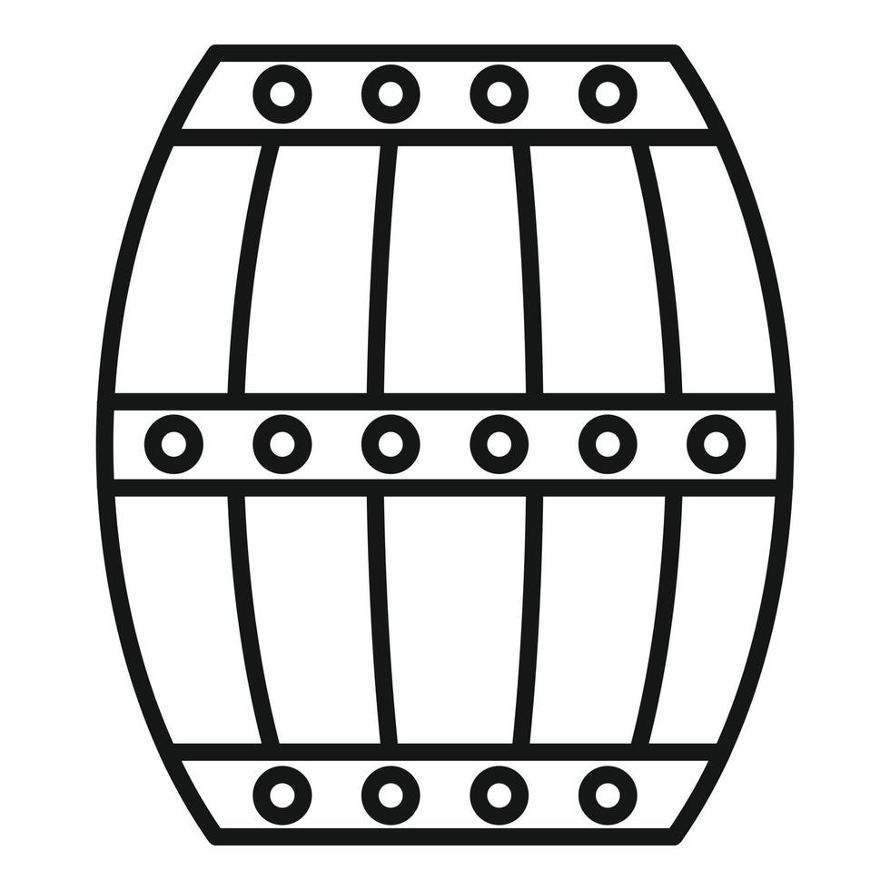 hout vat icoon, schets stijl vector