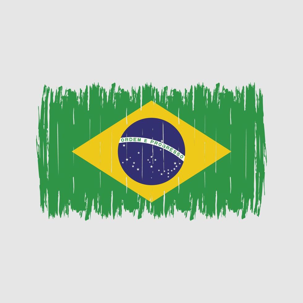 braziliaanse vlag borstel vector