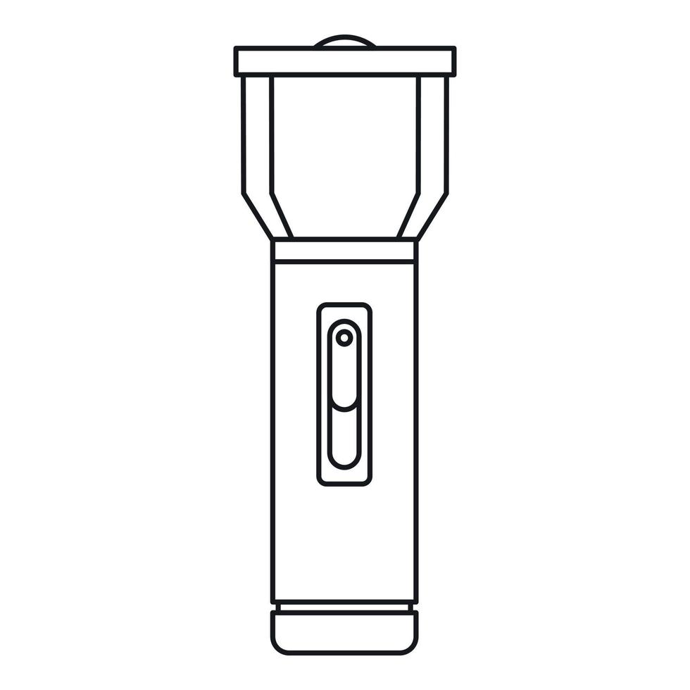 zaklamp icoon, schets stijl vector