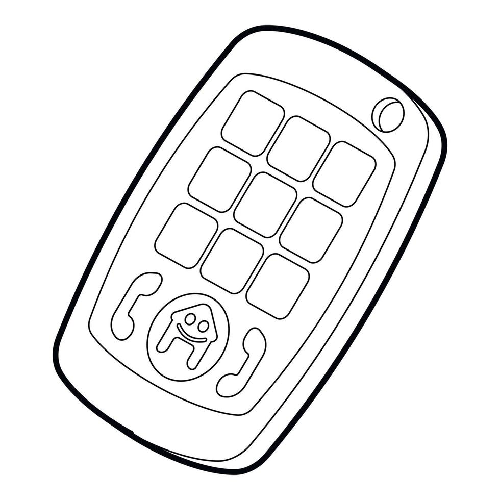 speelgoed- mobiel telefoon icoon, schets stijl vector