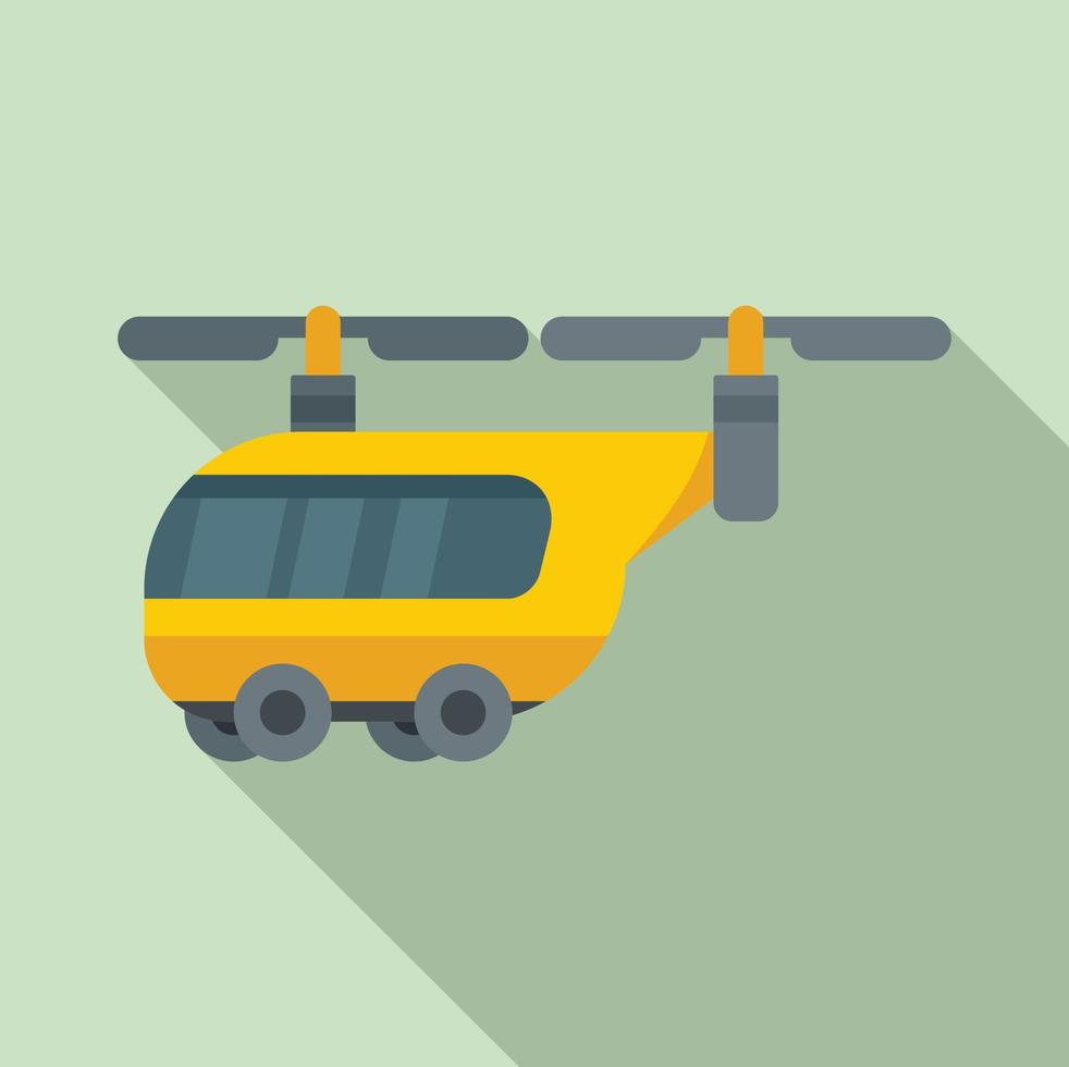 lucht taxi bus icoon, vlak stijl vector