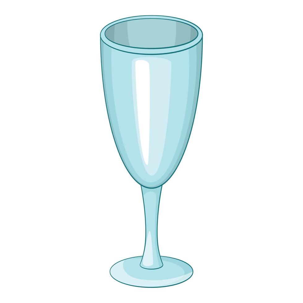 wijn glas icoon, tekenfilm stijl vector