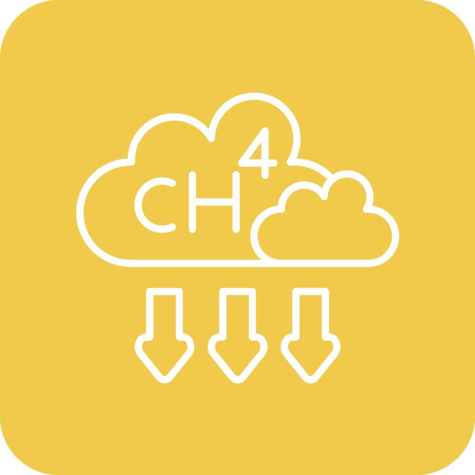 methaan lijn ronde hoek achtergrond pictogrammen vector