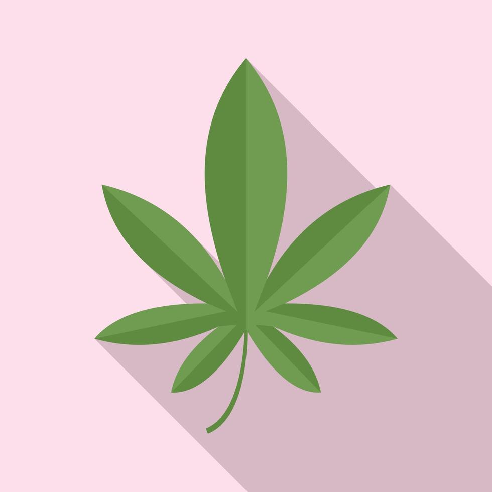 marihuana blad icoon, vlak stijl vector