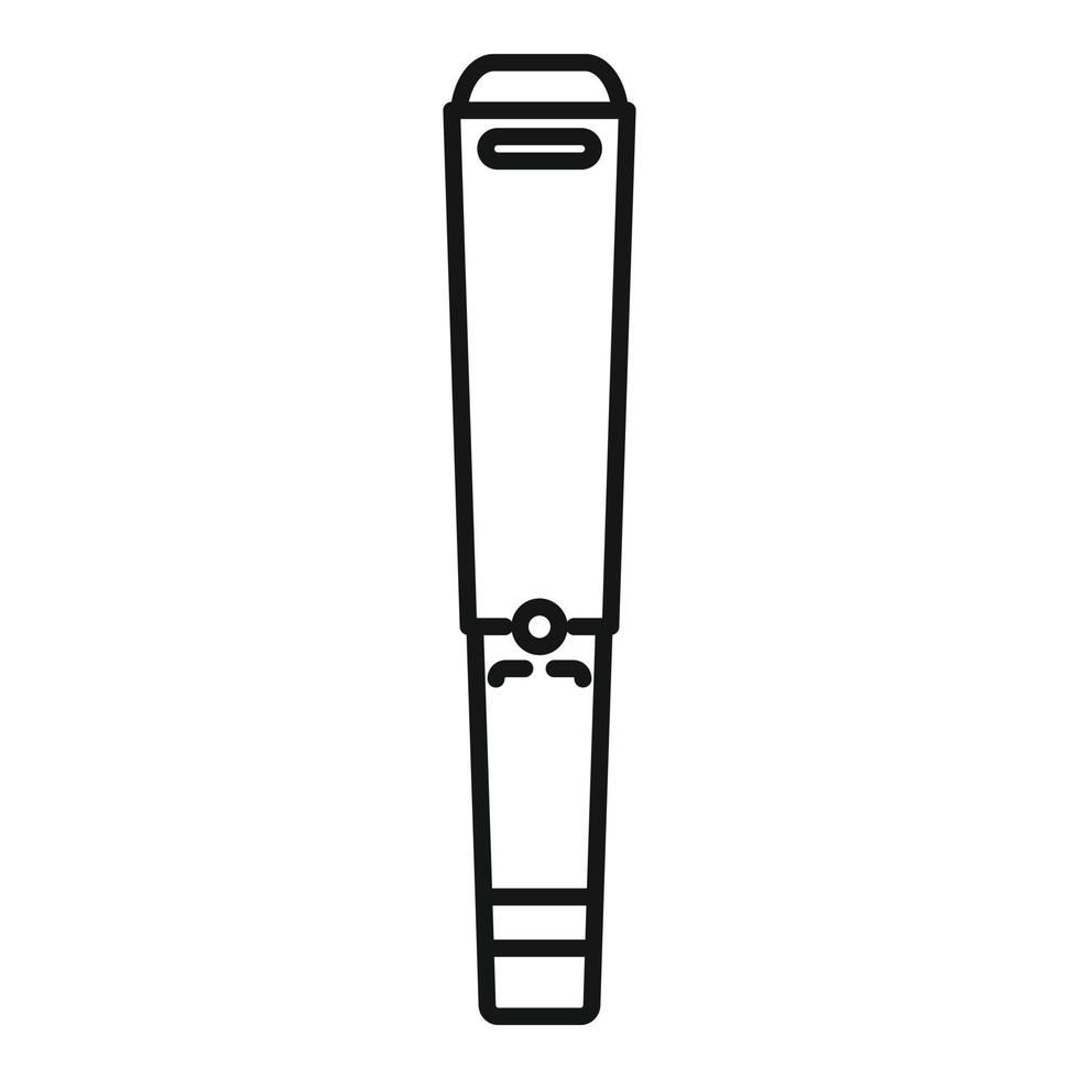 metaal detector stok icoon, schets stijl vector