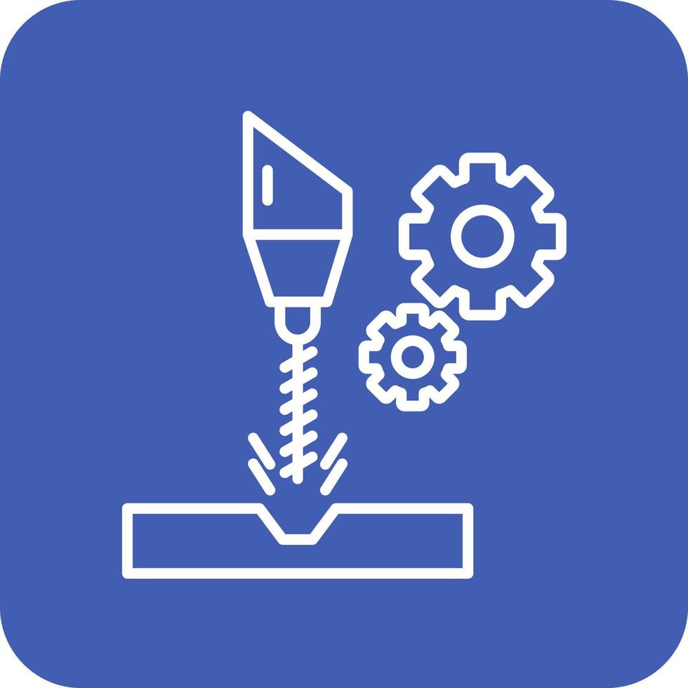 cnc machine lijn ronde hoek achtergrond pictogrammen vector