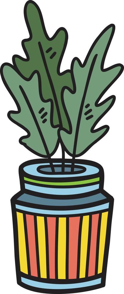 hand- getrokken ingemaakt planten verticaal strepen illustratie vector