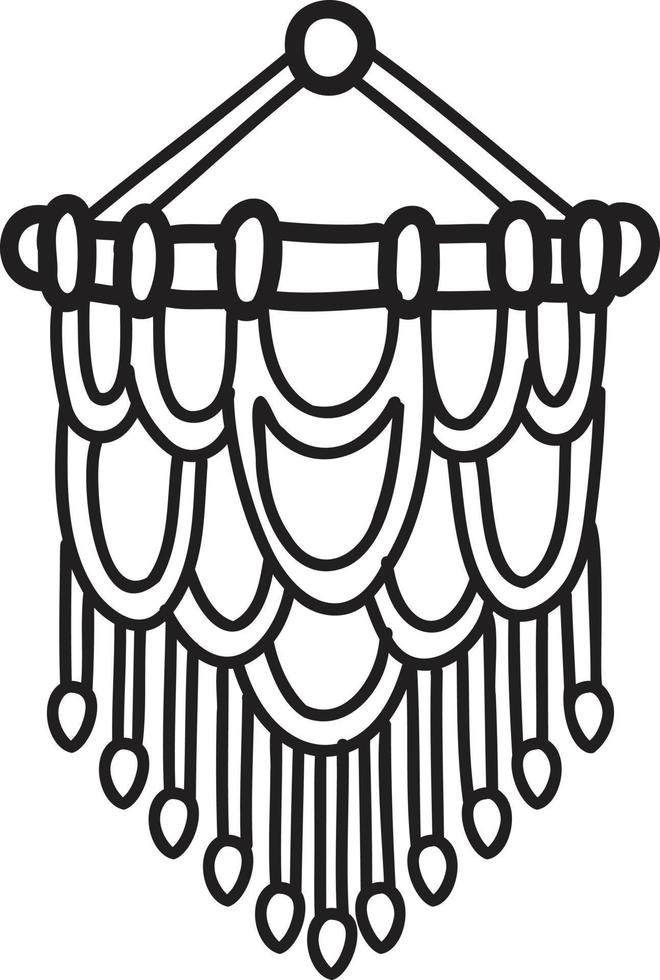 hand- getrokken droom vanger amulet illustratie vector