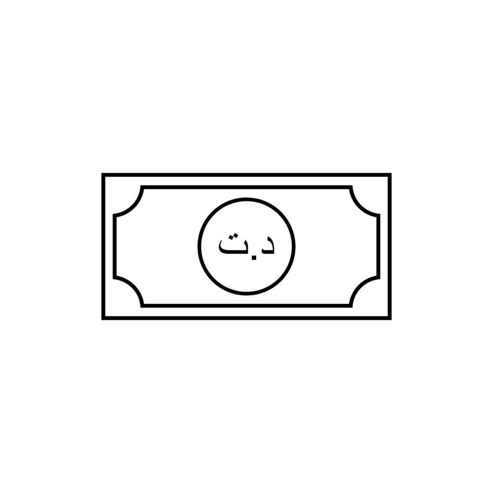 Tunesië valuta icoon symbool, tunesisch dinar, tnd teken. vector illustratie