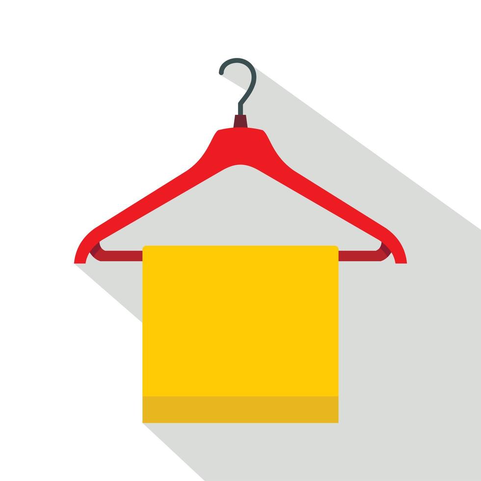 hanger met kleding icoon, vlak stijl vector