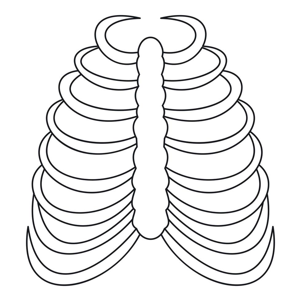 rib kooi icoon, schets stijl vector