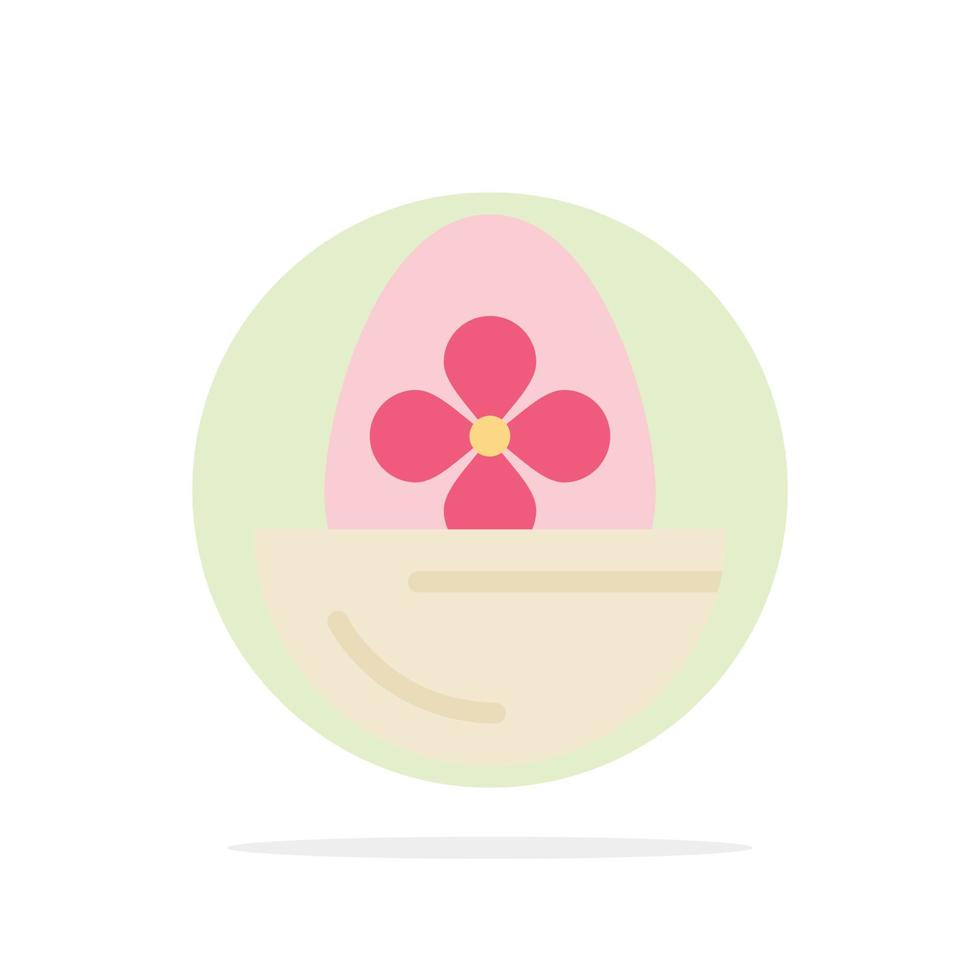 gekookt gekookt ei Pasen ei voedsel abstract cirkel achtergrond vlak kleur icoon vector