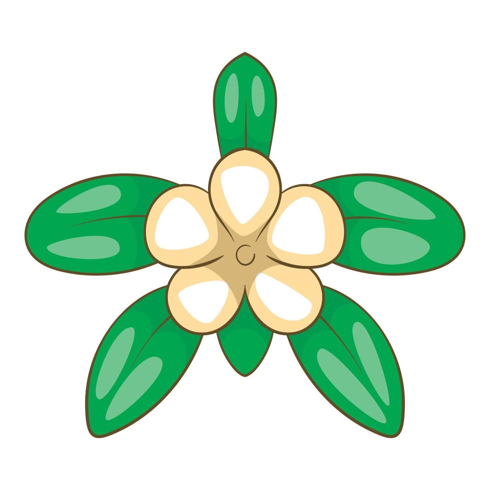 tropisch bloem icoon, tekenfilm stijl vector