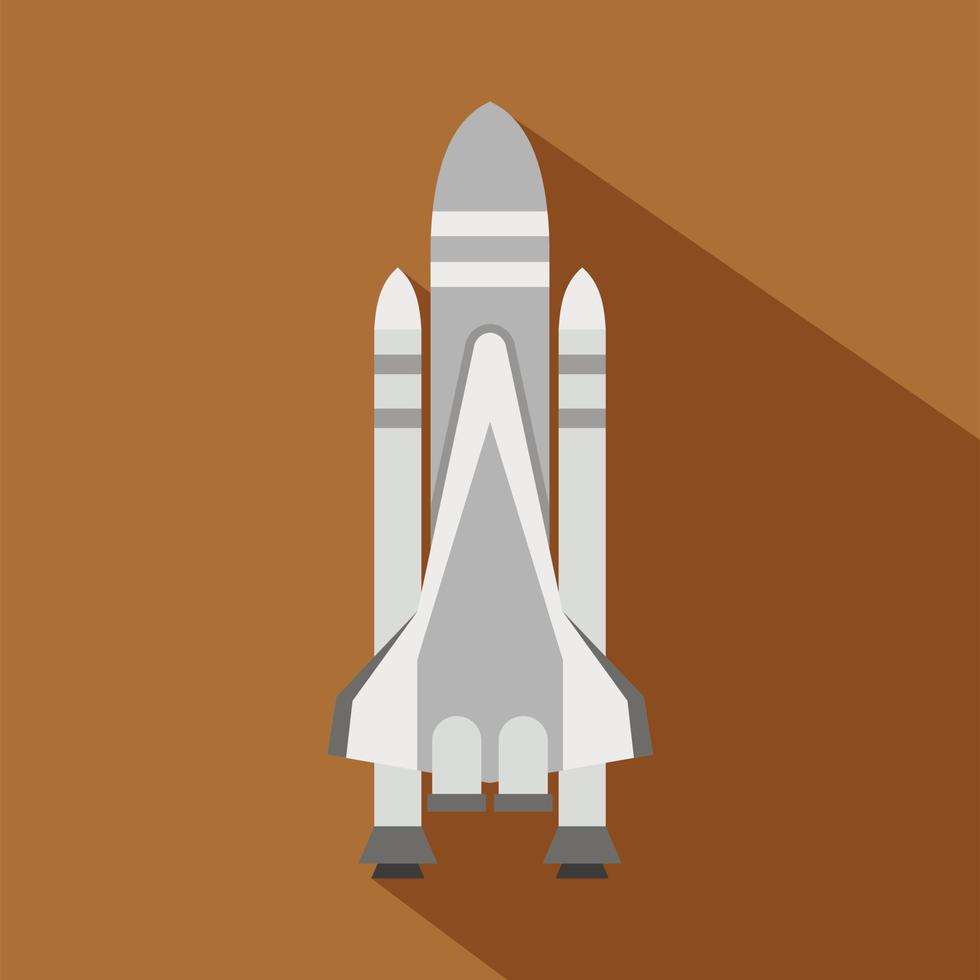 ruimte shuttle icoon, vlak stijl vector