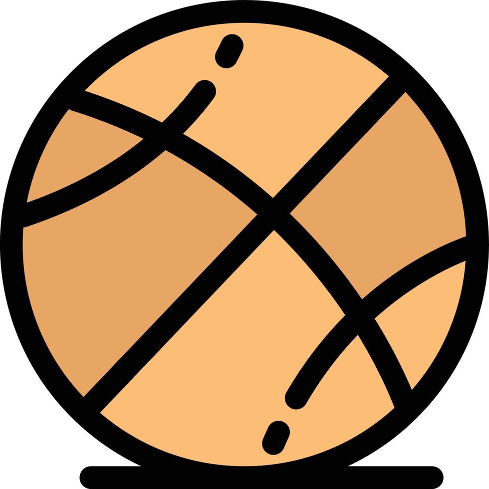 basketbal bal spel onderwijs vlak kleur icoon vector icoon banier sjabloon