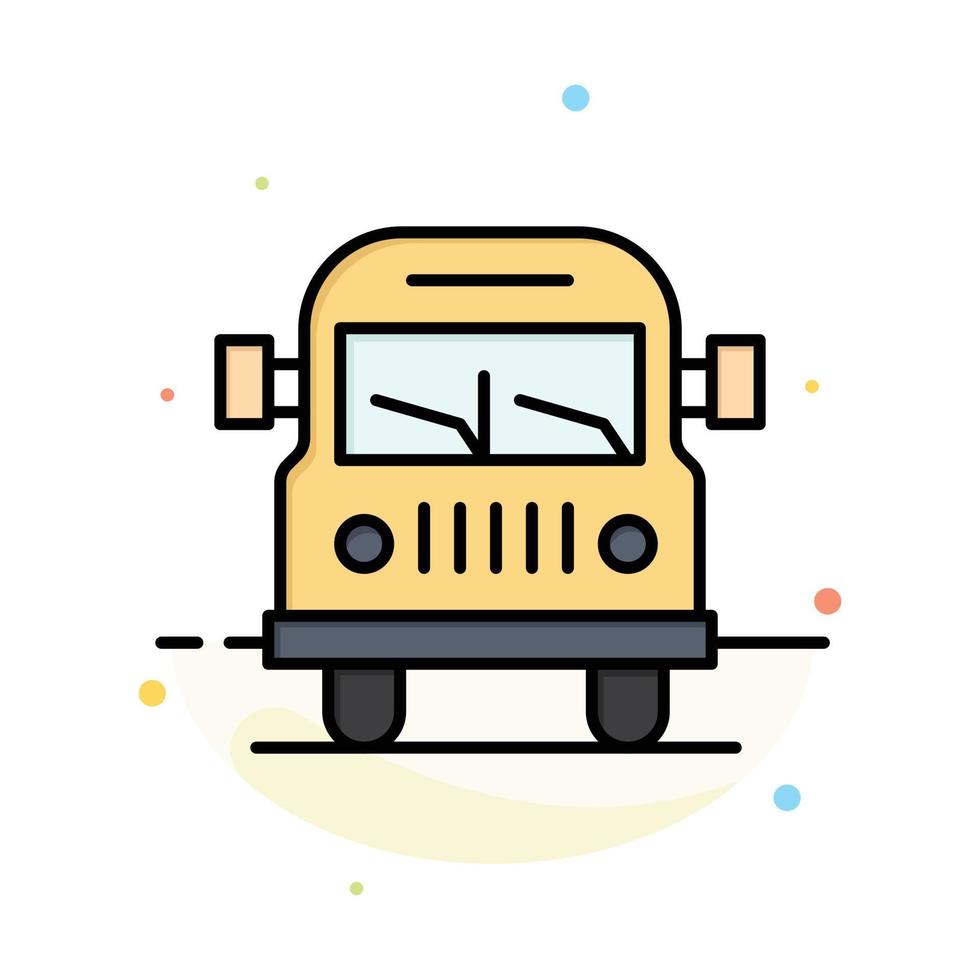 vrachtauto busje voertuig onderwijs abstract vlak kleur icoon sjabloon vector