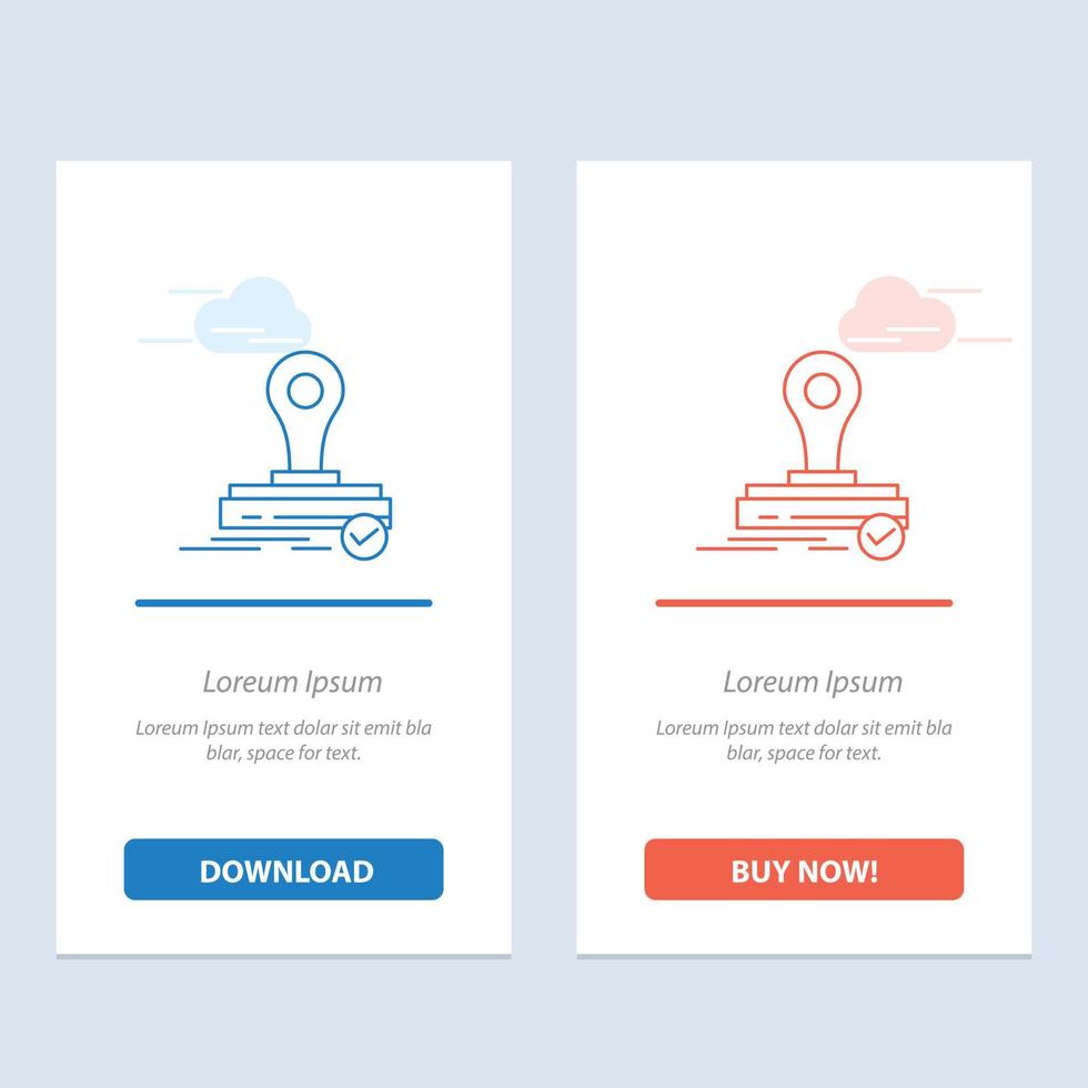 postzegel kloon druk op logo blauw en rood downloaden en kopen nu web widget kaart sjabloon vector