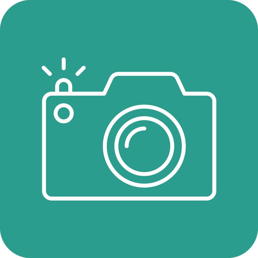 camera lijn ronde hoek achtergrond pictogrammen vector