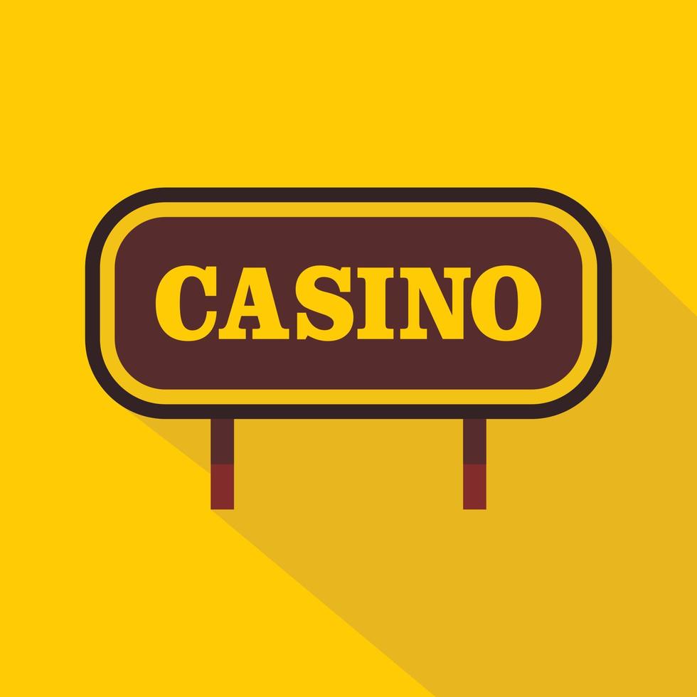 casino uithangbord icoon, vlak stijl vector