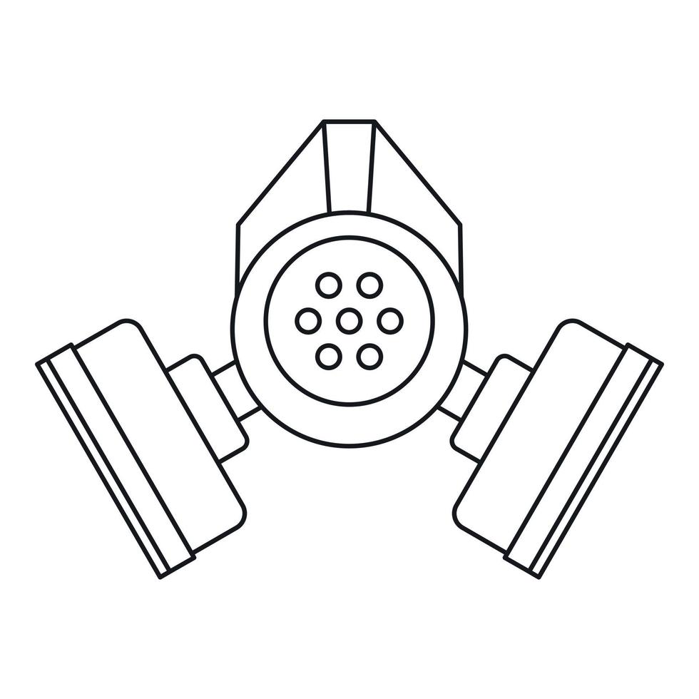 gas- masker icoon, schets stijl vector