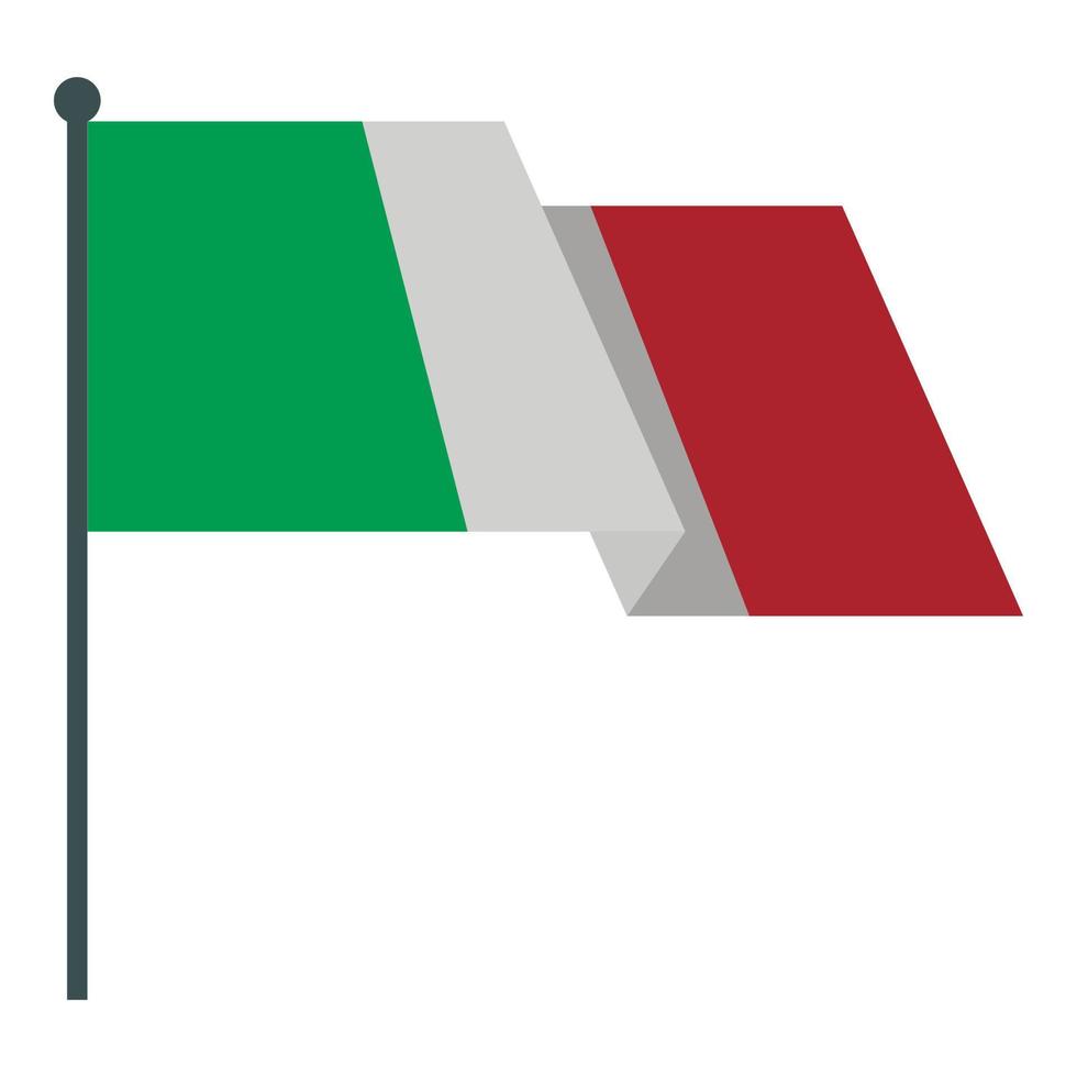 Italiaans vlag icoon, vlak stijl vector