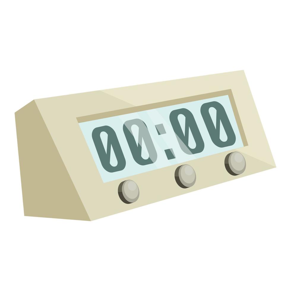 elektronisch alarm klok icoon, tekenfilm stijl vector
